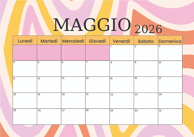 Maggio 2026 Calendario
