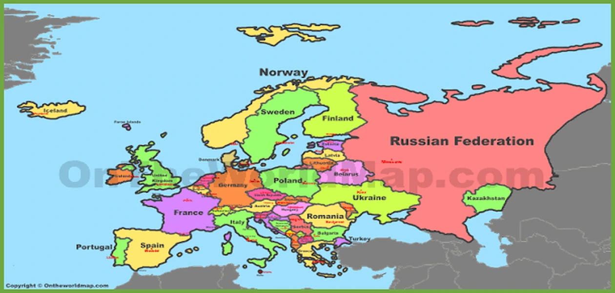 Cartina Politica Europa Con Capitali
